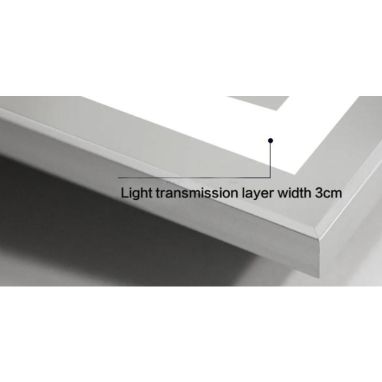 DUSEL Зеркало с подогревом, LED подсветкой Smart, часами и температурой DE-M0061S1 Silver 75x120 см
